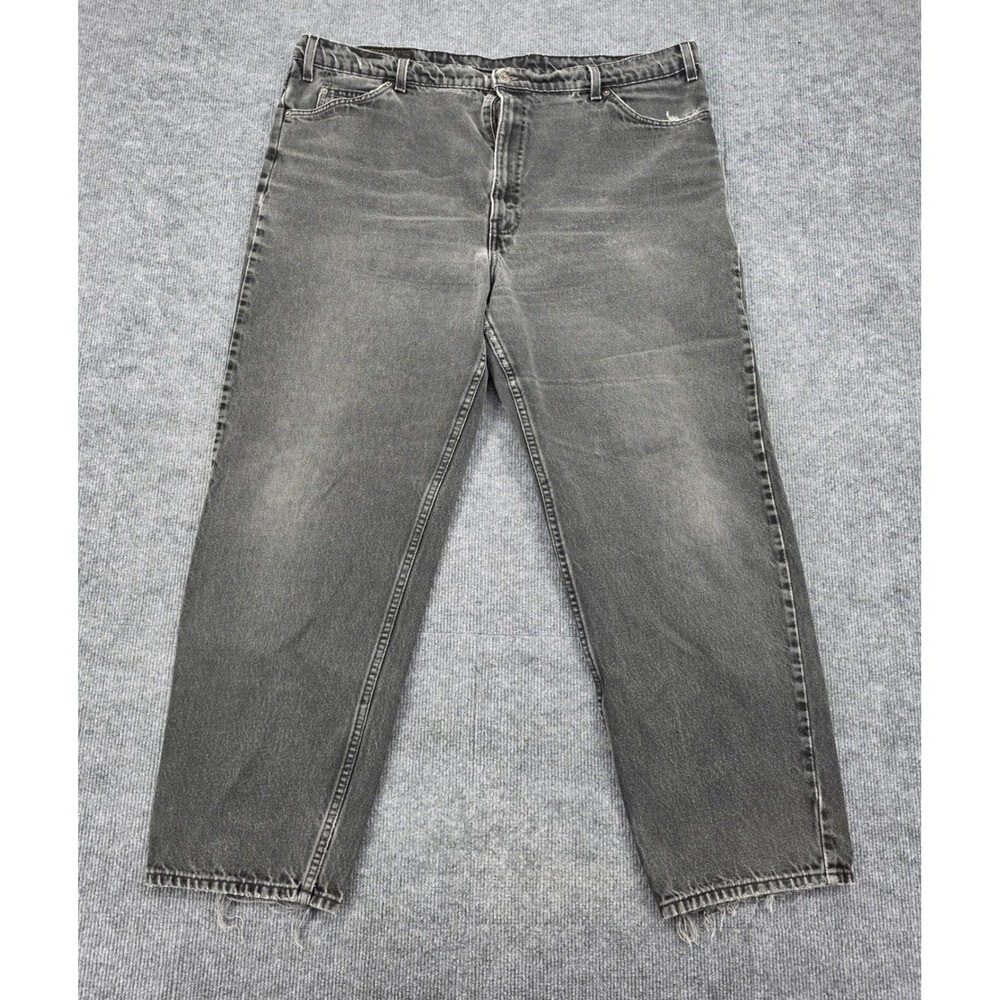 90s Levis 550 Blank Tab Relaxed Fit Straight Jeans Faded Black 44x32 (fit 43x30)